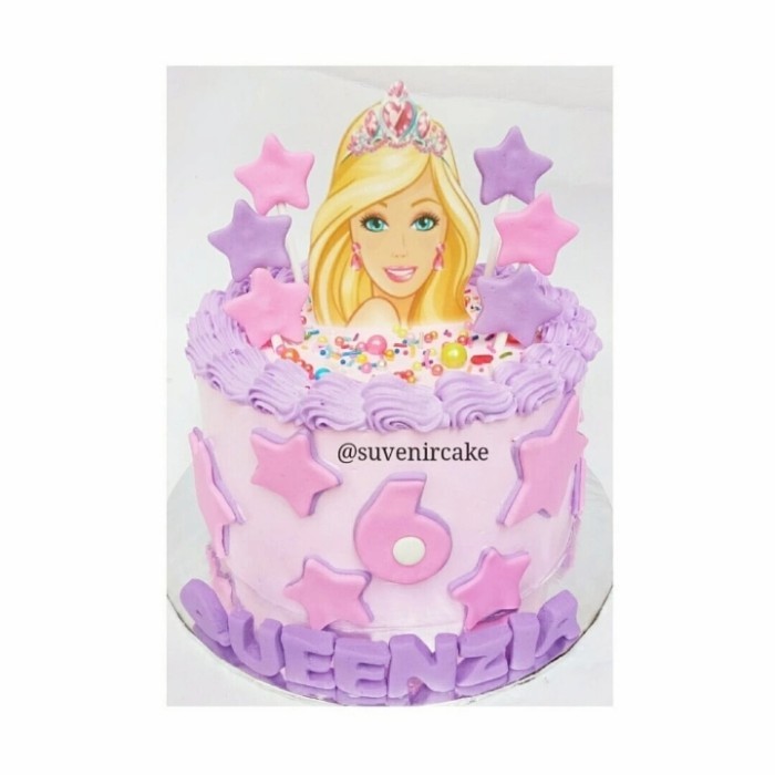 kue ulang tahun barbie/cake barbie/barbie cake/bday cake barbie/barbie
