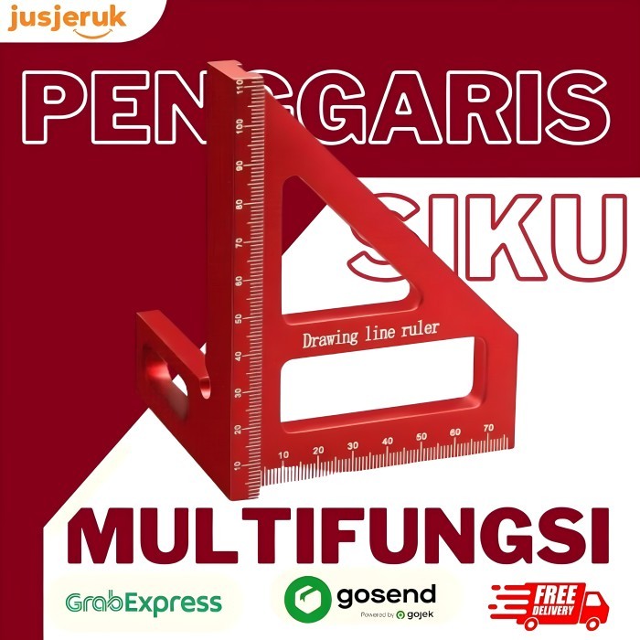 

JFactory Penggaris Siku Segitiga Siku Multi Angle Woodworking Ruler