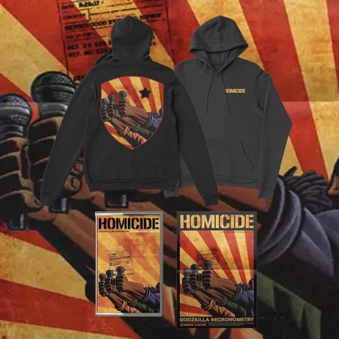 Bagus  Homicide - Godzkilla 20Th (Hoodie, Kaset & Poster Bundle) Original Premium