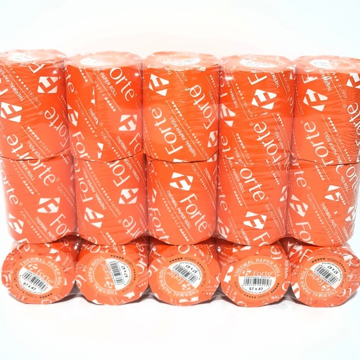 

TERBARU! GROSIR (1PACKS/10ROLL) KERTAS KASIR/PAPER THERMAL FORTE 57X47/58X48