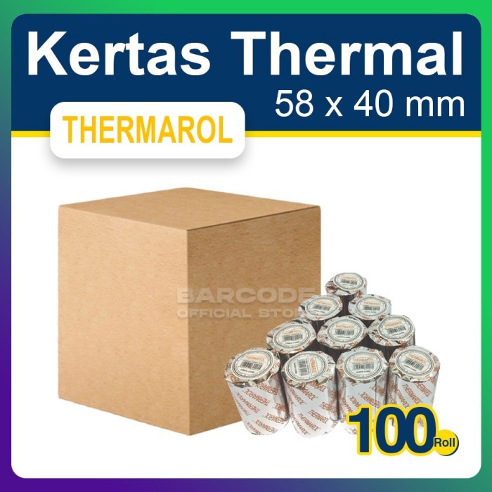 

TERLARIS! ( 1 DUS ) KERTAS PRINTER BLUETOOTH 58 x 40 - 58x40 THERMAL THERMAROL
