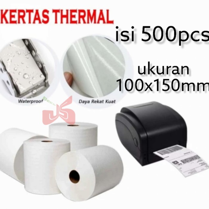 

kertas resi label thermal 100x150 stiker barcode