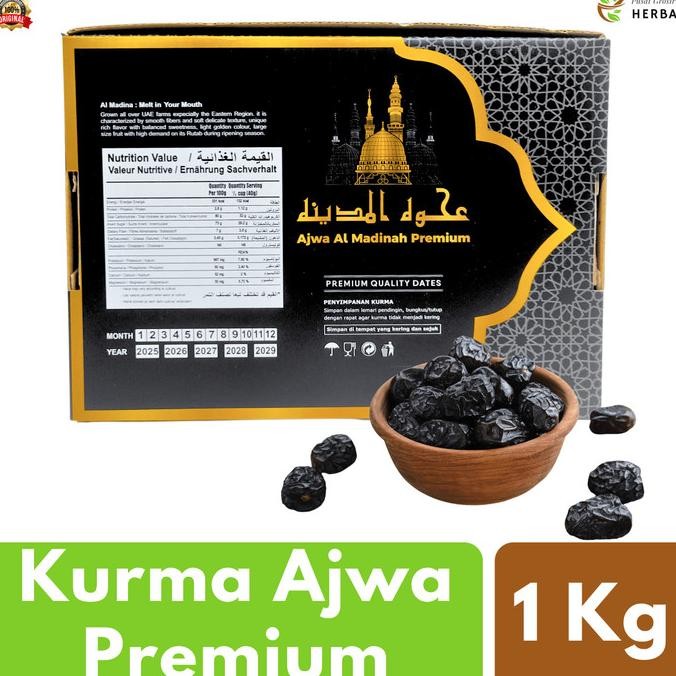 

Kurma Ajwa Nabi 1 Kg Asli 100% Original Premium Madinah / Korma Azwa [terbaik]