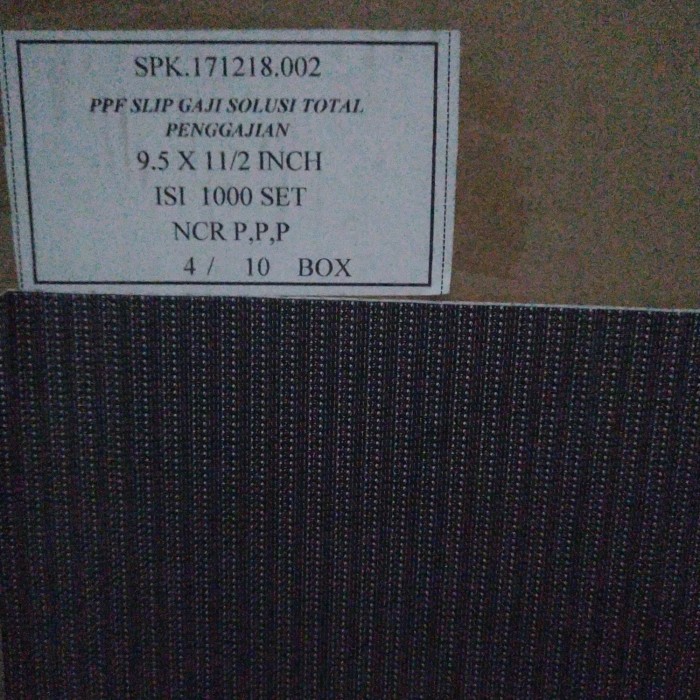 

Slip Gaji 1000 Lembar - 2000 Slip (1 Karton)