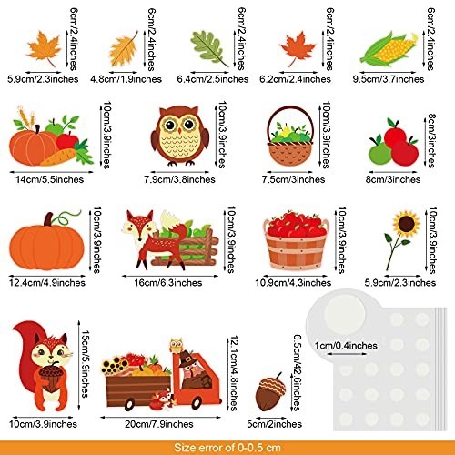 

48 Pieces Happy Harvest Thanksgiving Autumn Fall Cutouts