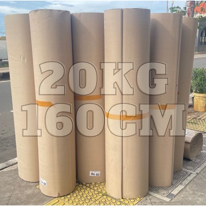

READY Karton Lembar / Single Face 160cm x 20 kg (Per Roll @20kg)