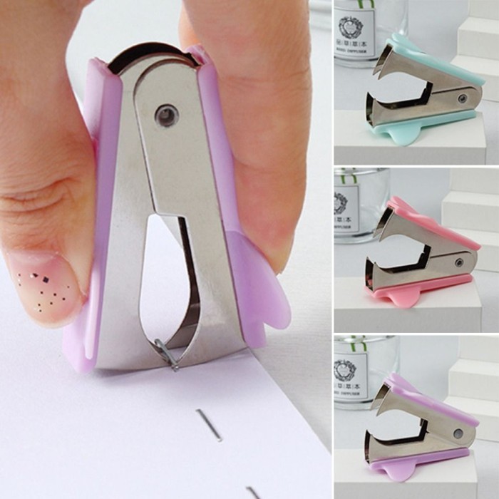 

Macaron Portable Staple Remover Mini Stapler Removal Machine Nail Out Extractor Puller Stationery