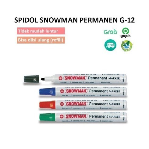 

Spidol Permanen / Board Marker Papan Tulis - Snowman G-12