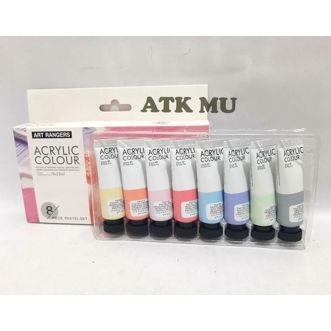 

Cat Acrylic Pastel / Cat Akrilik Art Ranger Pastel 22ml 1 Set 8 Warna HT