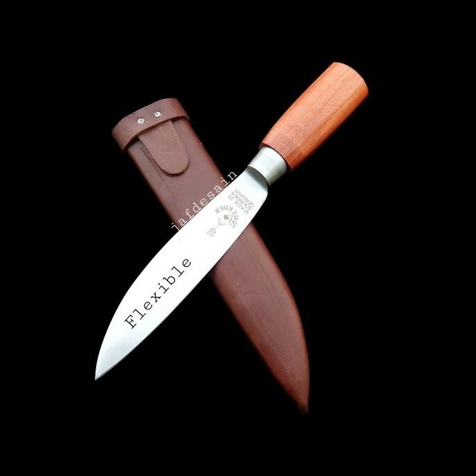 Pisau Seset Kulit Potong Daging Cap Garpu Fleksibel Ori Herder Jerman Terlaris