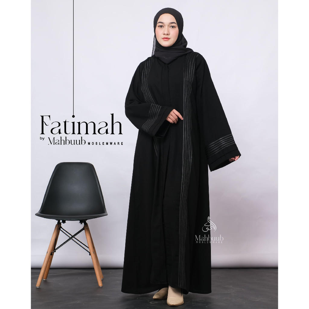 Tahan Lama Exclusive Casual Abaya Hitam Polos Turkey Abaya Fatimah Bahan Jetblack Lembut Arab