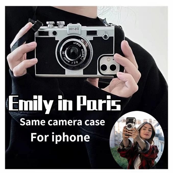 New 3D Casing Emily In Paris Case Iphone 11 12 13 Pro Max Lanyard Camera Special Price