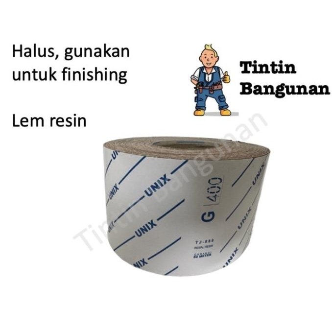 Grosir Amplas Ampelas Rol Roll Unix Amplas 50 Meter Grit Beraneka Hamplas Roll Amplas Gulungan Kerta