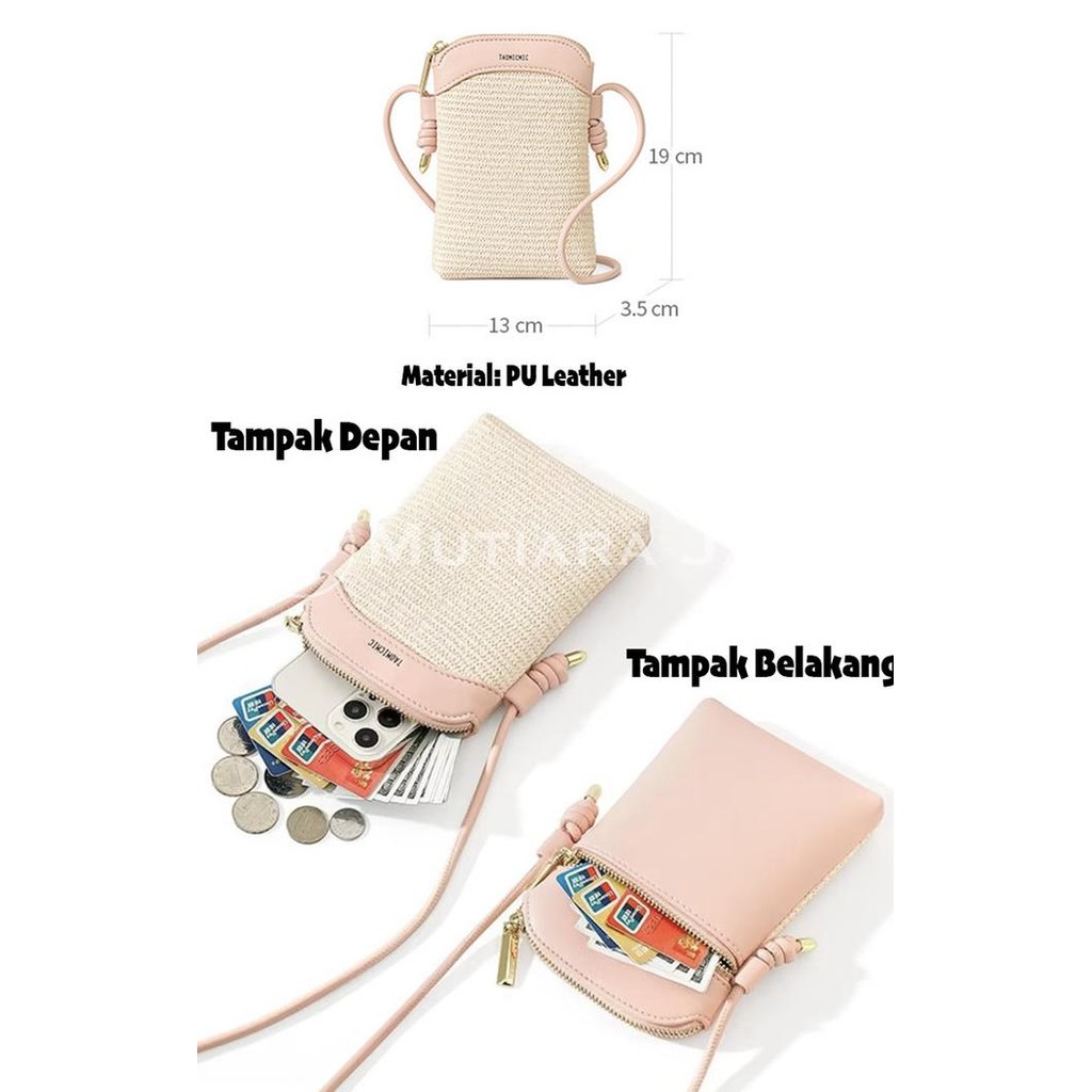Promo Taomicmic Tas Selempang Wanita Pouch Handphone Dompet Hp Mini Phone Bag