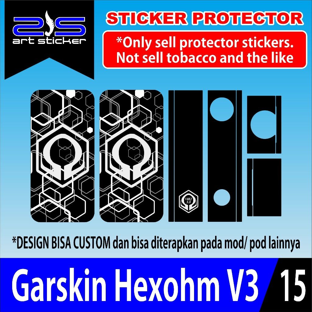 

*PromoTerjangkau* Stiker Uv Varnish Printing Heksomv3 Dakrzu Heksagonal Garskin Wrap Stiker Premium / X Casing Case COD