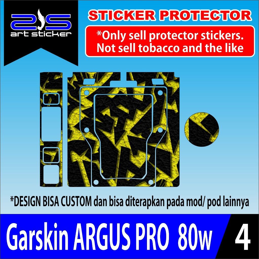 

*PromoTerjangkau* Stiker Uv Varnish Printing A4rguspro 80 Nuclear Yellow Black Garskin Wrap Stiker Premium / X Casing Case COD