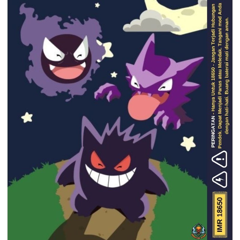 

*PromoTerjangkau* Ambitionstore Stiker Wrap Baterai 18650 Pokemon Series Pelindung Dan Penghias Untuk Segala Merek 40 Garskin Wrap Stiker Premium / X Casing Case COD