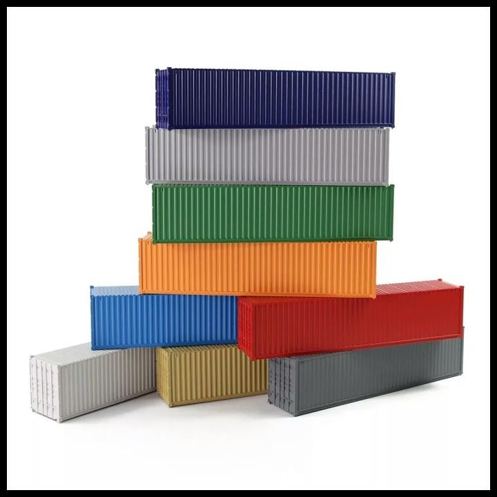 Ho Scale 1:87 Container 40 Ft Warna Polos Truck Container Cargo Kereta