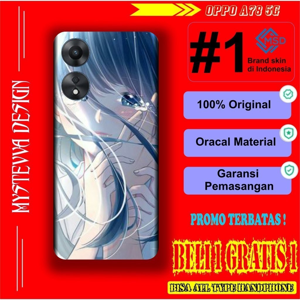 

*PromoTerjangkau* Oppo A78 Garskin Wrap Stiker Premium / X Casing Case COD