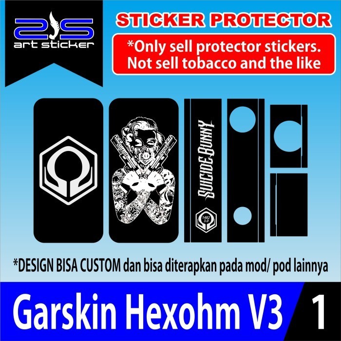 

*PromoTerjangkau* Hexom V3 Abstrak Blue Garskin Wrap Stiker Premium / X Casing Case COD