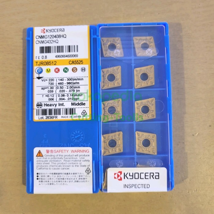 Bebas Repot Cnmg 120408 Hq Ca5525 Kyocera Insert Bubut Cnmg 120408 Mata Bubut Cnmg