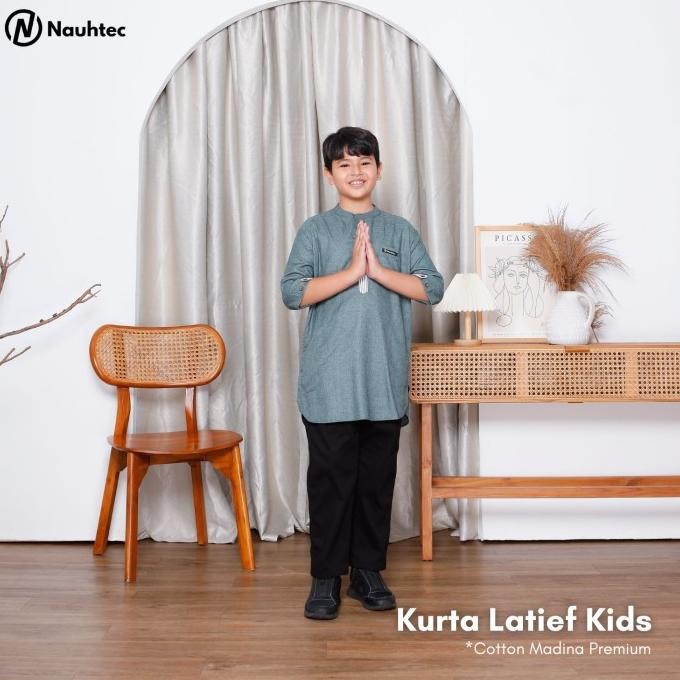 Nauhtec  Baju Koko Anak Kurta Latief Kids Series Katun Madina Premium