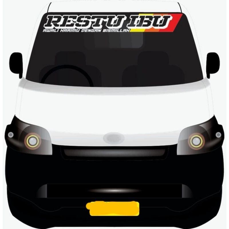 0185 Cutting Sticker Kaca Mobil Depan Grand Max Motif Restu Ibu Keren