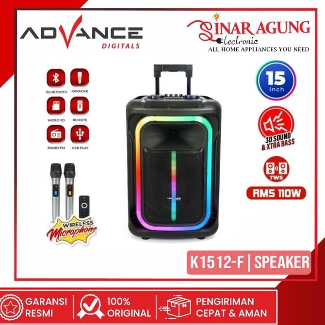 Sale Advance K1512F / K-1512F Speaker Bluetooth Karaoke - 100% Ori