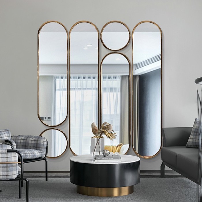 Hiasan Dinding kaca Ruang Tamu / Wall Mirror Decoration