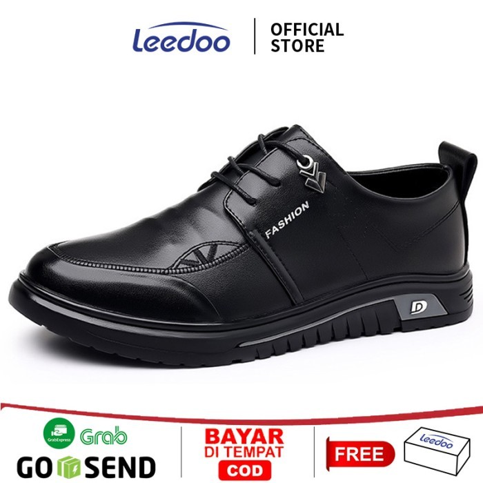 Leedoo Sepatu Pria Sepatu Formal Pantofel Sneakers Pria Sepatu Kerja Casual MC484