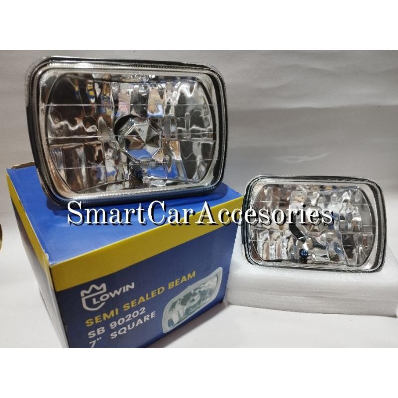 Lampu Headlamp Head Lamp Kotak 7 Inc Inch Inchi Cristal Kristal Mobil Universal L300 Panther Kotak