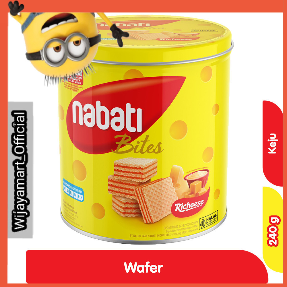 

nabati Bites Richeese Wafer Keju Kaleng 240 g