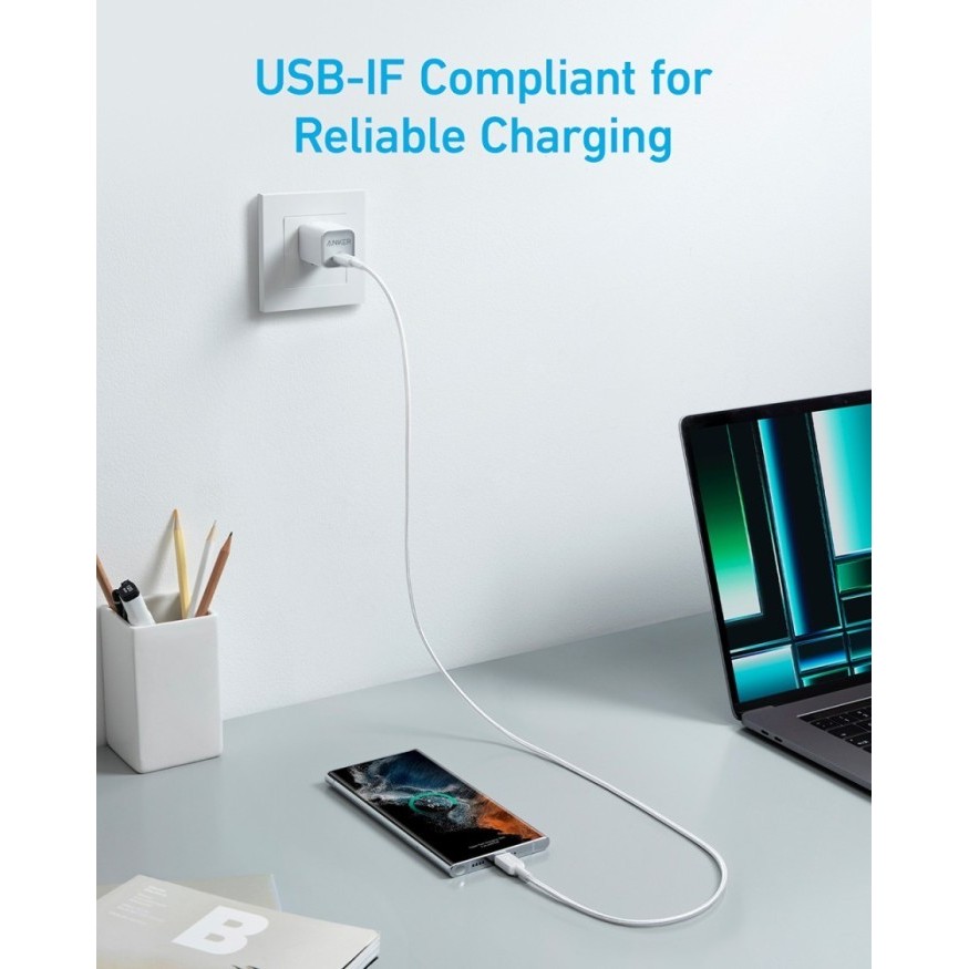 

SALE TERLARIS ANKER KABEL CHARGER 322 USB-C TO USB-C CABLE (3FT BRAIDED) - A81F5 READYY