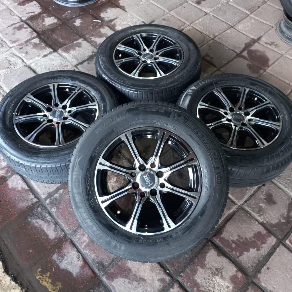 Paketan Ban Dan Velg Original Hsr Koba Ring14X6 8X100/114 Plus Ban Gt Radial 185 70 R14 Untuk Ayla, 