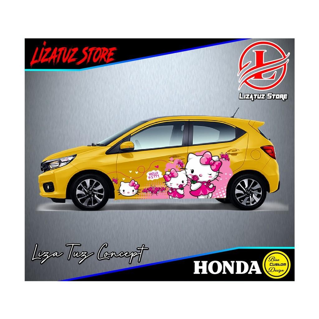 Stiker Decal Mobil Hello Kitty Lucu Bisa Custom Stiker Brio Ayla Agya Avanza Mobilio Jazz
