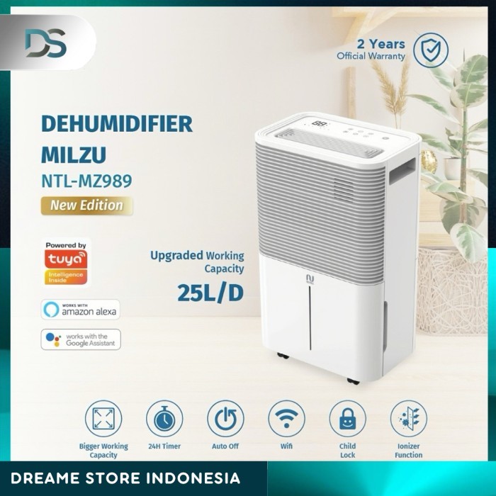 Promo Notale Milzu Smart Dehumidifier 20L/Hari With Wifi Better Deerma Dt16C
