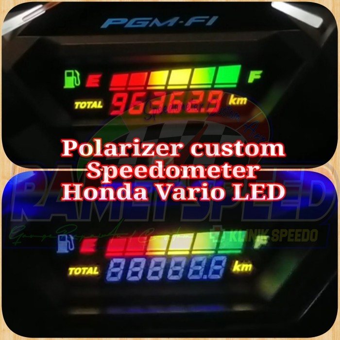 POLARIZER SPEEDOMETER HONDA VARIO LED POLARIS CUSTOM SPEEDOMETER VARIO