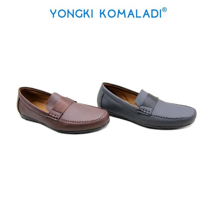 [ ORIGINAL ] YONGKI KOMALADI MOCCASIN OL-AD33101-22 MEN Coklat Hitam Shoes Pria Coklat Hitam Flat