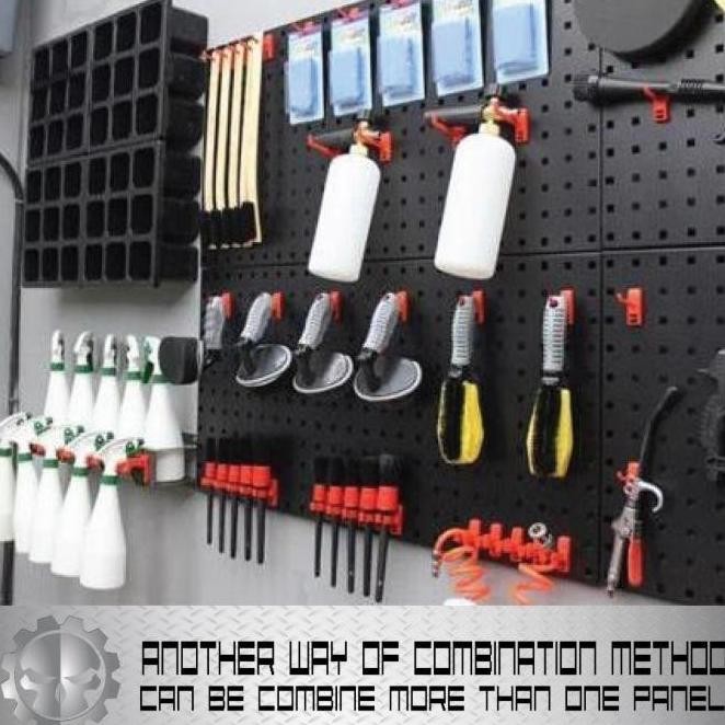 Pegboard Detailing Rak Papan Peralatan Bengkel Mobil Free Gantungan