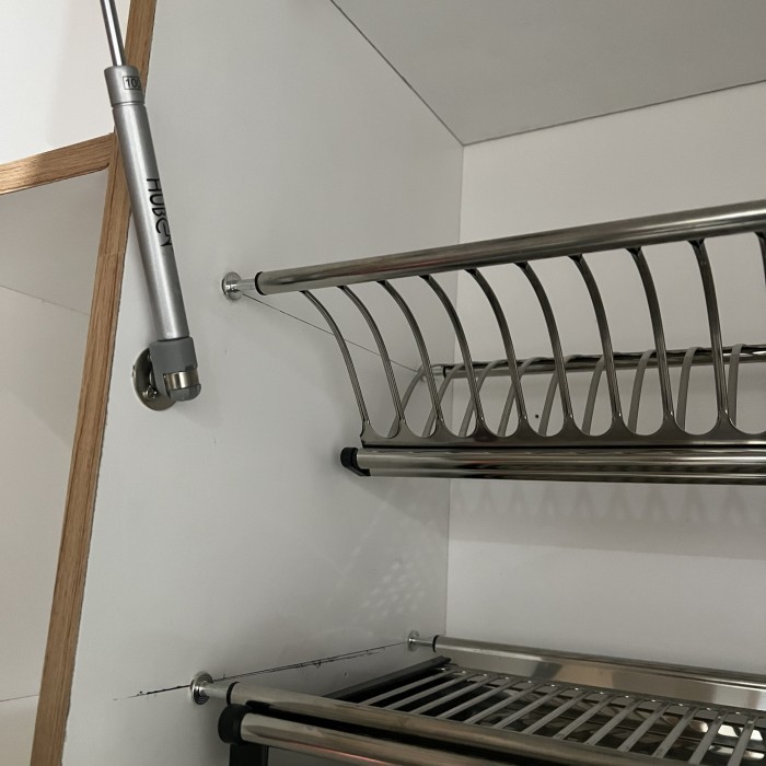 RAK PIRING GELAS GANTUNG STAINLESS KITCHEN SET 70 VITCO / RAK DAPUR
