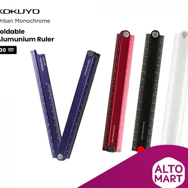 

Ouyo Urban Monochrome Foldable Alunum Ruler 30 Cm Ggari Lipat