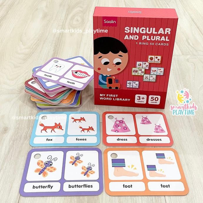Promo Saalin Singular And Plural My First Word Library Flash Cards