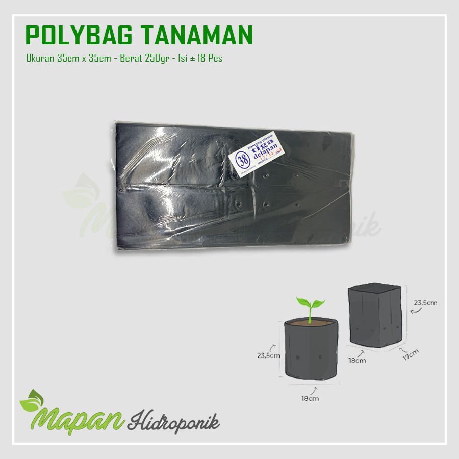 Polybag Tanaman Polibag Ecer 35x35 250 gram Polibag Plastik 35 35cm cm