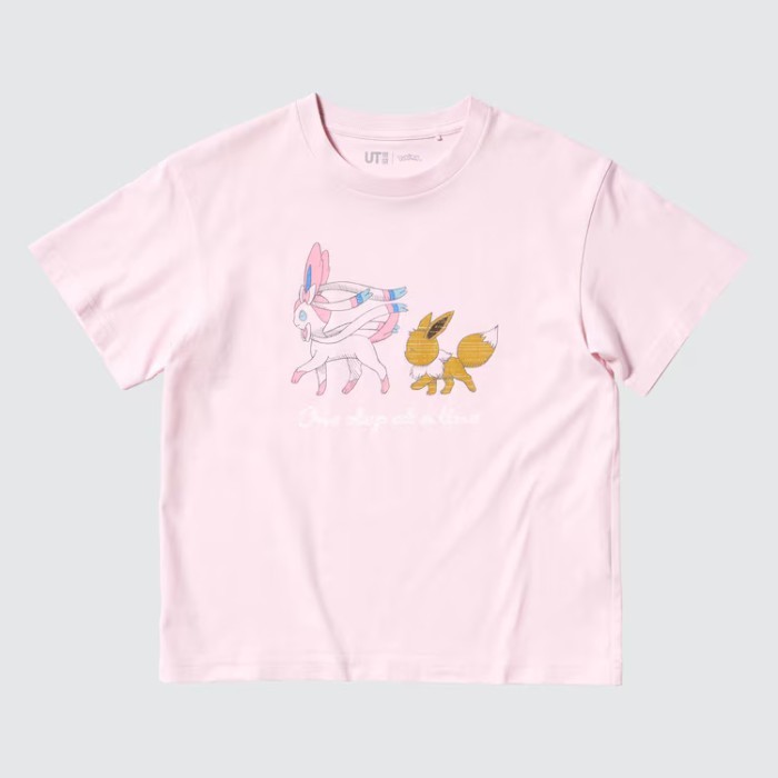 BRD UNIQLO X POKEMON KAOS ANAK UT T-SHIRT PINK SGA