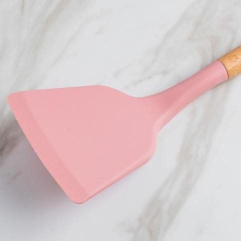 Magic Pink Silicone Frying Spatula / Peralatan Masak / Dapur