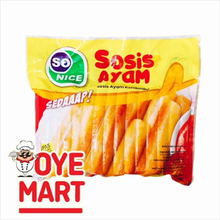 

SO NICE SOSIS AYAM SEDAP 1KG / SOSIS AYAM FROZEN FOOD