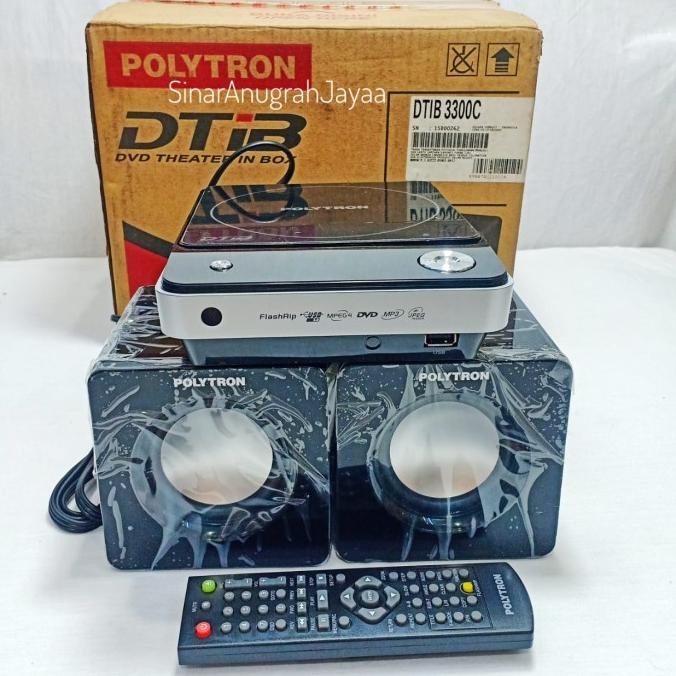 Grosir Polytron Dvd Player Dtib 3300 Theater In Bok Mini Dvd+Speaker Mini