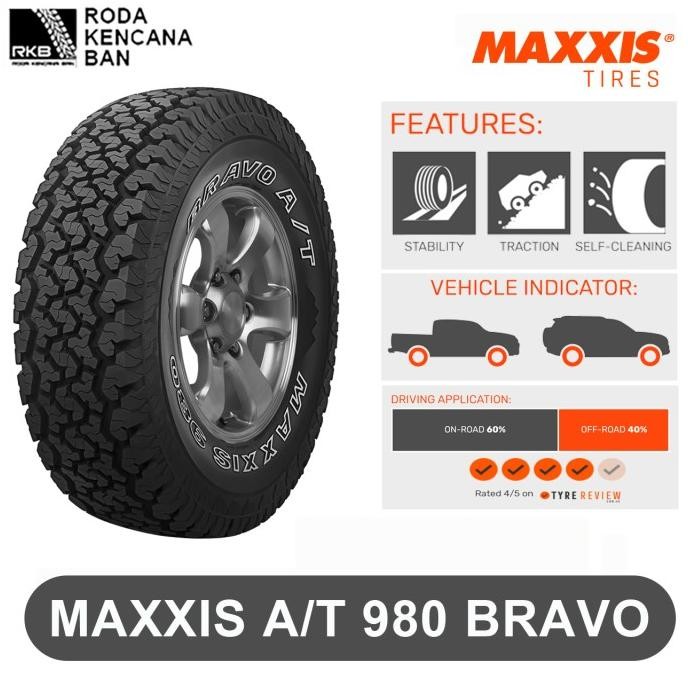 OBRAL Maxxis Bravo AT 980 ukuran 33 x 10.5 R15 Ban Mobil
