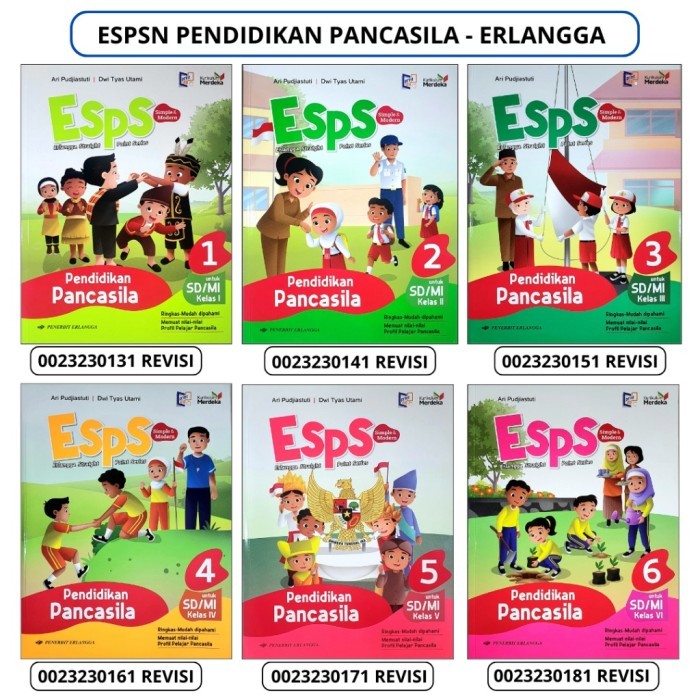 

FLASH SALE Esps Pendidikan Pancasila Revisi SD / MI Kelas 1 2 3 4 5 6 Kurikulum Merdeka Erlangga