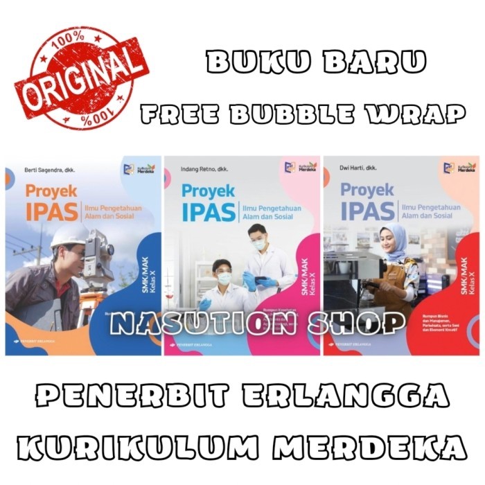 

DISKON BUKU PROYEK IPAS KELAS 1 / X 10 SMK/MAK ERLANGGA KURIKULUM MERDEKA ORI